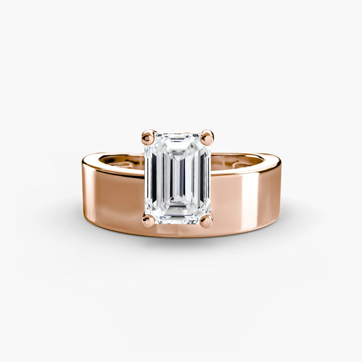 Wide Band Solitaire 2 Roselle Jewelry