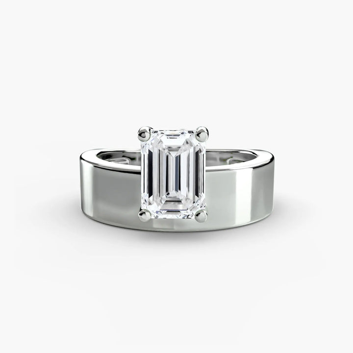 Wide Band Solitaire 2 Roselle Jewelry