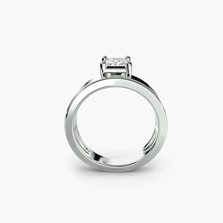 Wide Band Solitaire 2 Roselle Jewelry