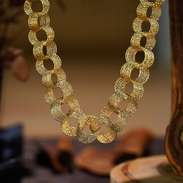 KNC001 - Plain gold wrap necklace