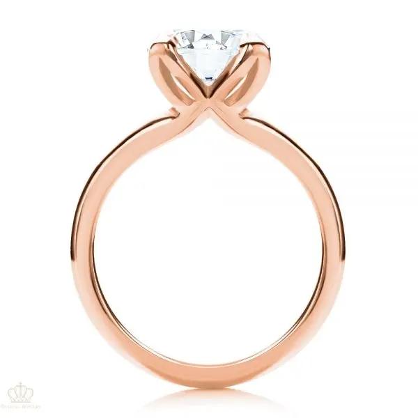 Floral Four Prong Solitaire Engagement Ring [Setting Only] - LGN003 CHARLISA™