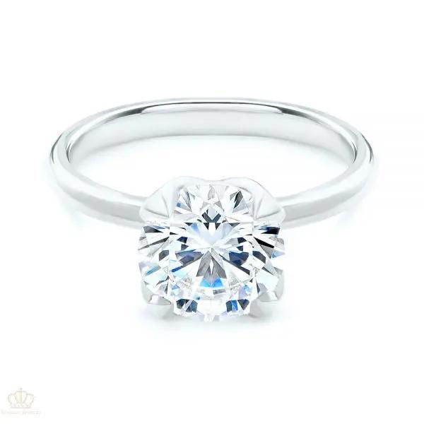 Floral Four Prong Solitaire Engagement Ring [Setting Only] - LGN003 CHARLISA™