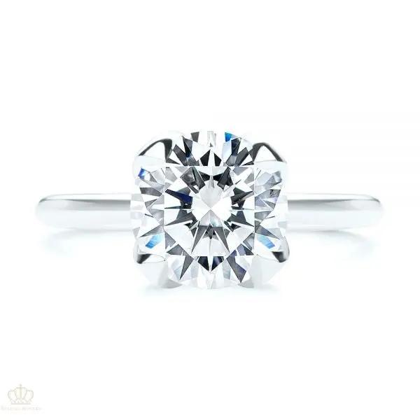 Floral Four Prong Solitaire Engagement Ring [Setting Only] - LGN003 CHARLISA™