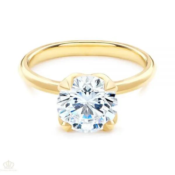 Floral Four Prong Solitaire Engagement Ring [Setting Only] - LGN003 CHARLISA™