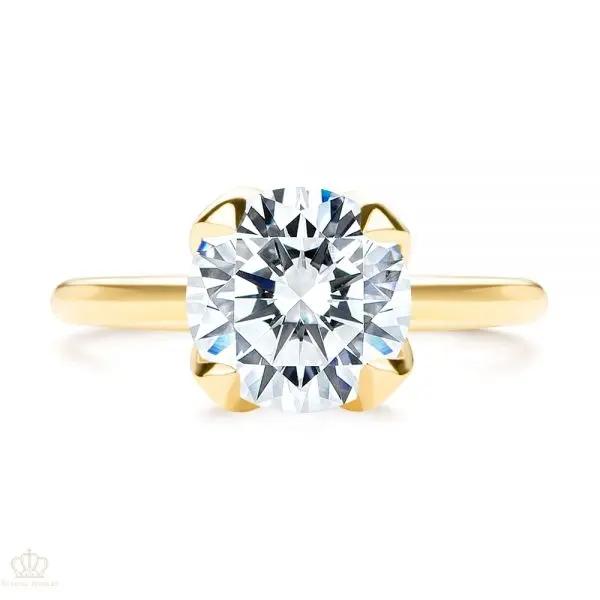 Floral Four Prong Solitaire Engagement Ring [Setting Only] - LGN003 CHARLISA™