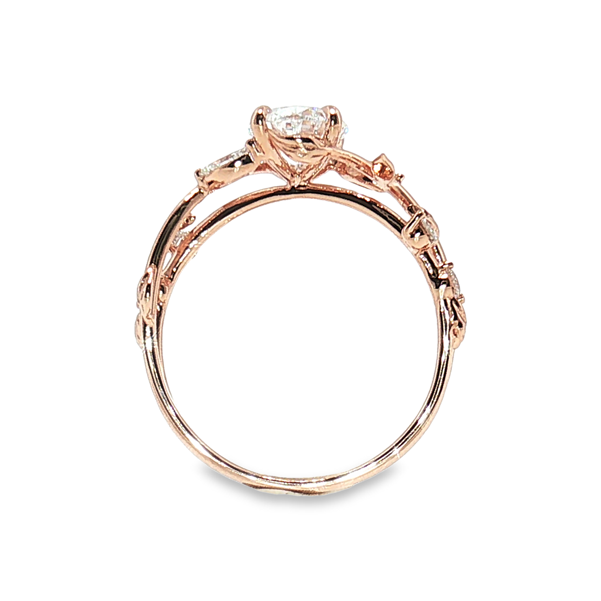 LGV0832 - [Setting Only] Oval Marquise Floral Vine Engagement Ring