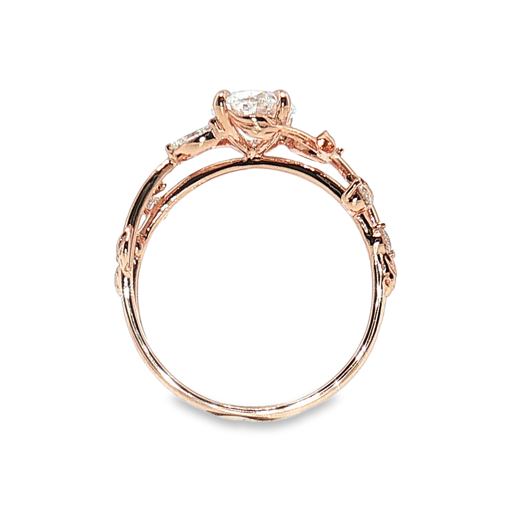 LGV0832 - [Setting Only] Oval Marquise Floral Vine Engagement Ring