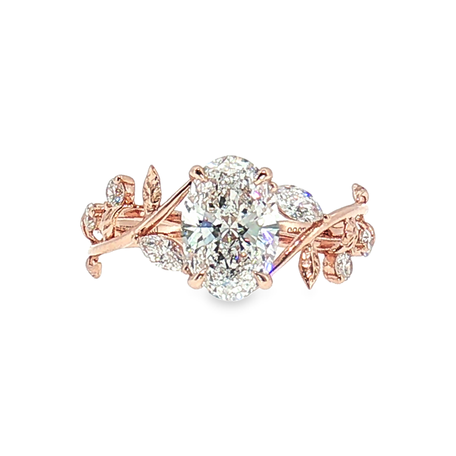 LGV0832 - [Setting Only] Oval Marquise Floral Vine Engagement Ring