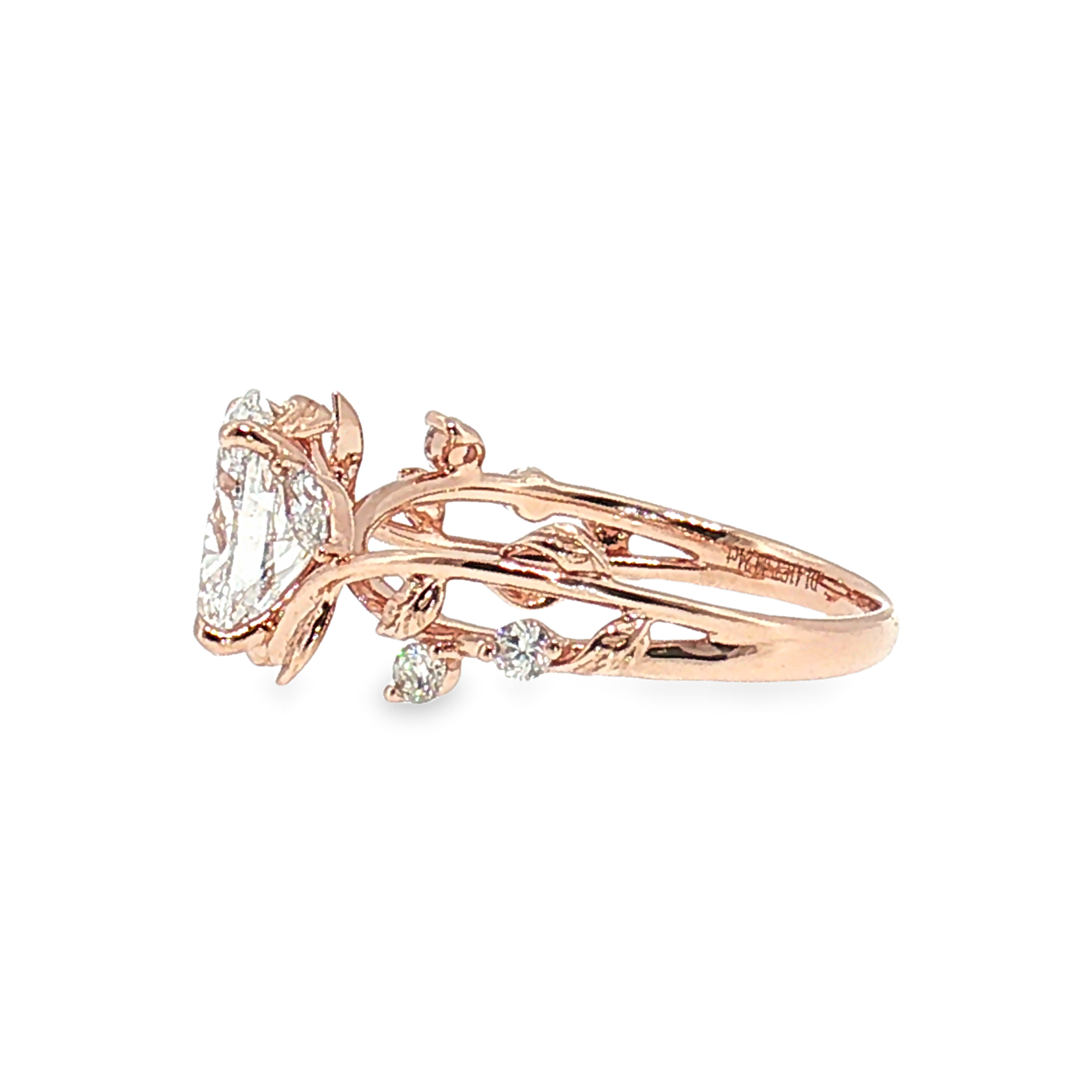 LGV0832 - [Setting Only] Oval Marquise Floral Vine Engagement Ring