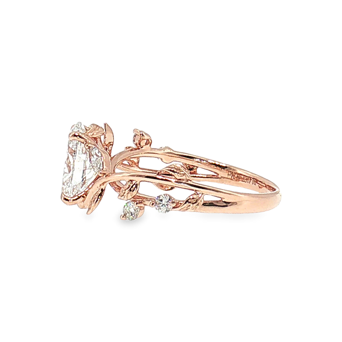 LGV0832 - [Setting Only] Oval Marquise Floral Vine Engagement Ring