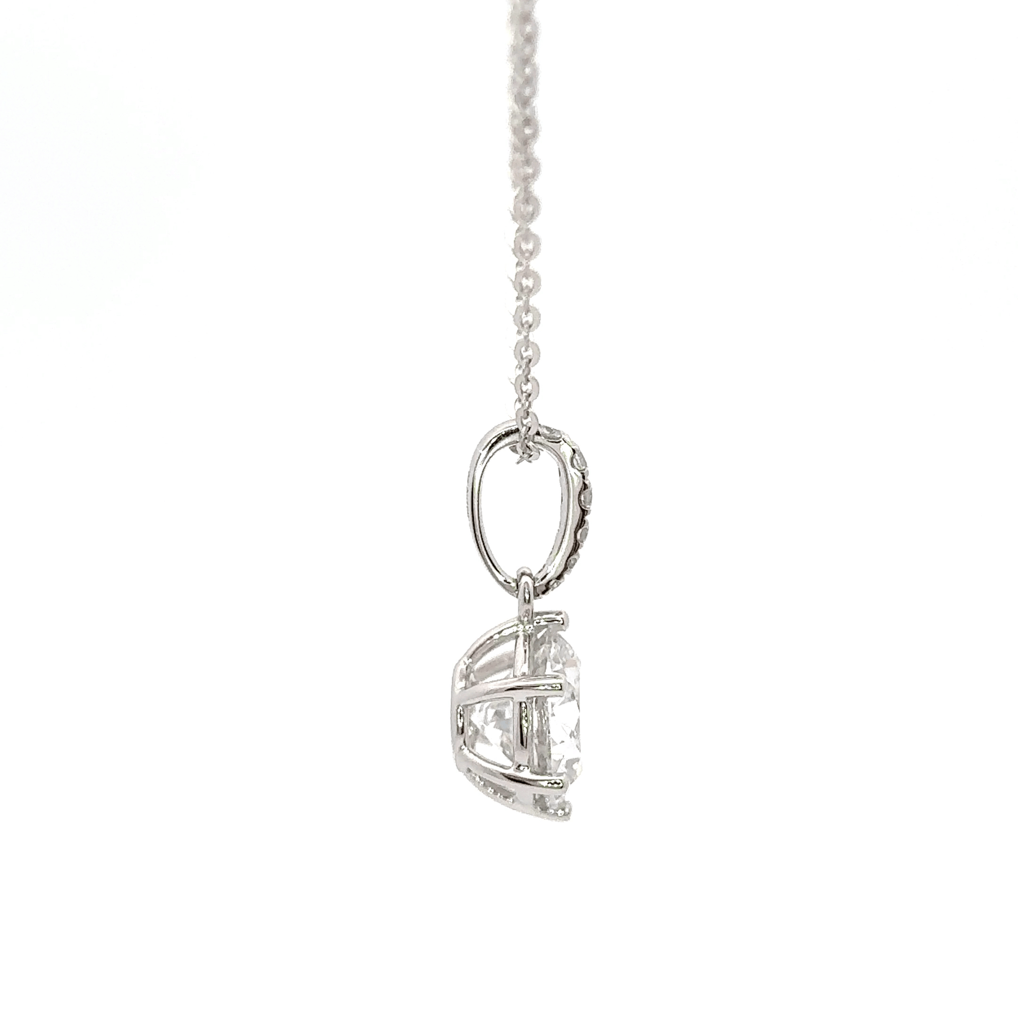 Six Prong with Side Stone Pendants [Setting Only] - LC54 CHARLISA™