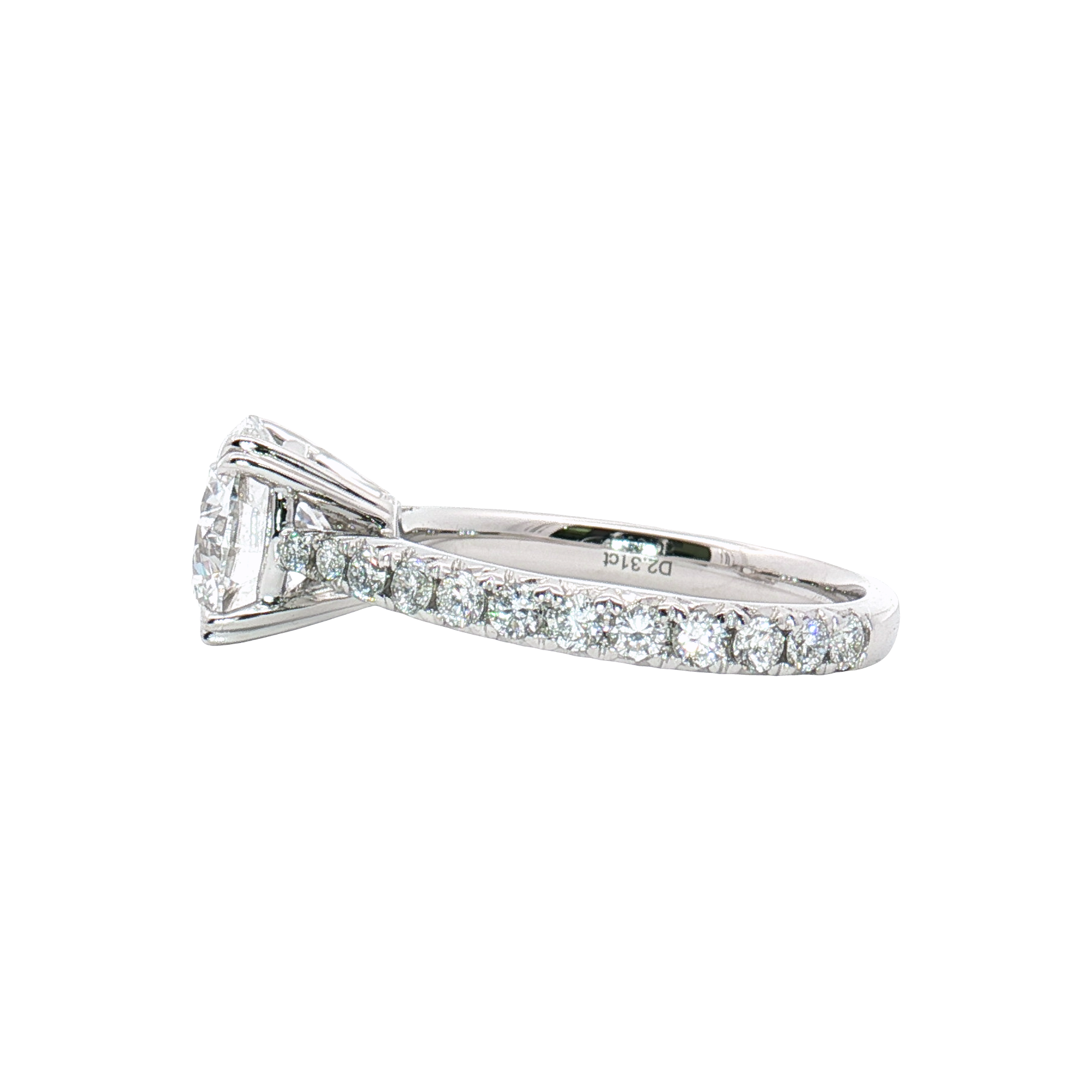 LGT0643 - [Setting Only] Brilliant Micropave Engagement Ring
