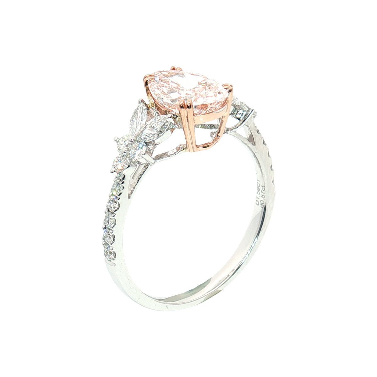 LGT0221 - [Setting Only] Pear Shape Floral Cluster Diamond Engagement Ring