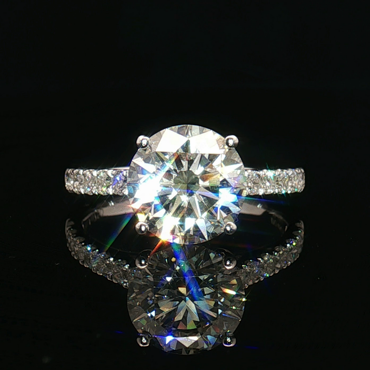 LGT0215 - [Setting Only] Trellis Cathedral Pavé Diamond Engagement Ring