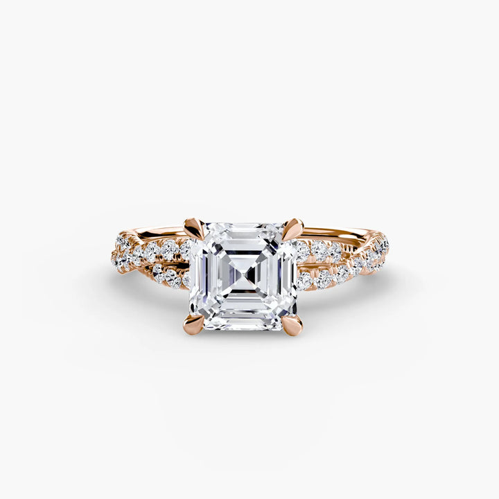 The Twisted Pavé Solitaire Roselle Jewelry