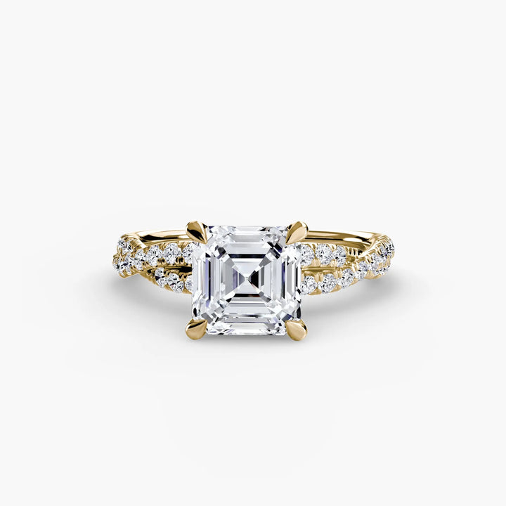 The Twisted Pavé Solitaire Roselle Jewelry