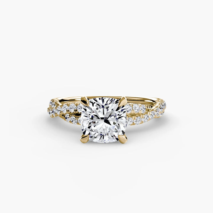 The Twisted Pavé Solitaire Roselle Jewelry