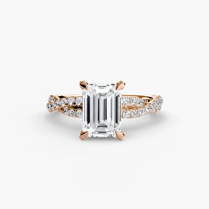 The Twisted Pavé Solitaire Roselle Jewelry