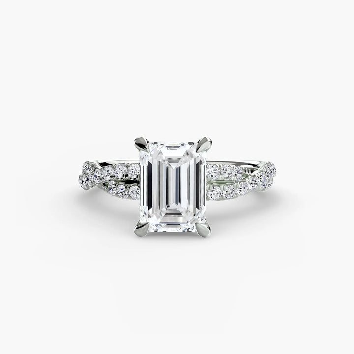 The Twisted Pavé Solitaire Roselle Jewelry