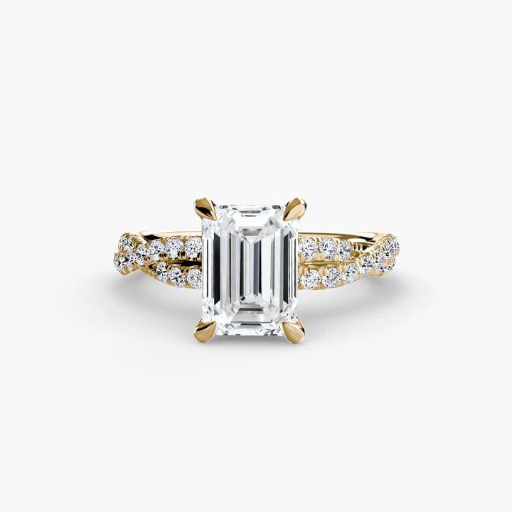 The Twisted Pavé Solitaire Roselle Jewelry