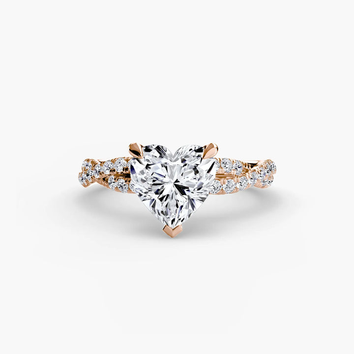 The Twisted Pavé Solitaire Roselle Jewelry