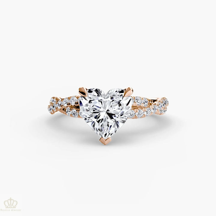 The Twisted Pavé Solitaire Roselle Jewelry