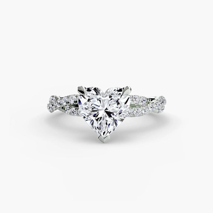 The Twisted Pavé Solitaire Roselle Jewelry