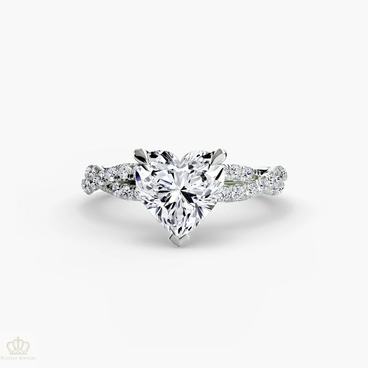 The Twisted Pavé Solitaire Roselle Jewelry