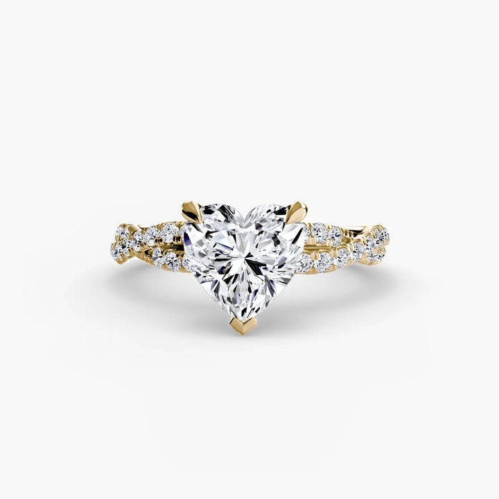 The Twisted Pavé Solitaire Roselle Jewelry