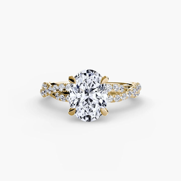 The Twisted Pavé Solitaire Roselle Jewelry