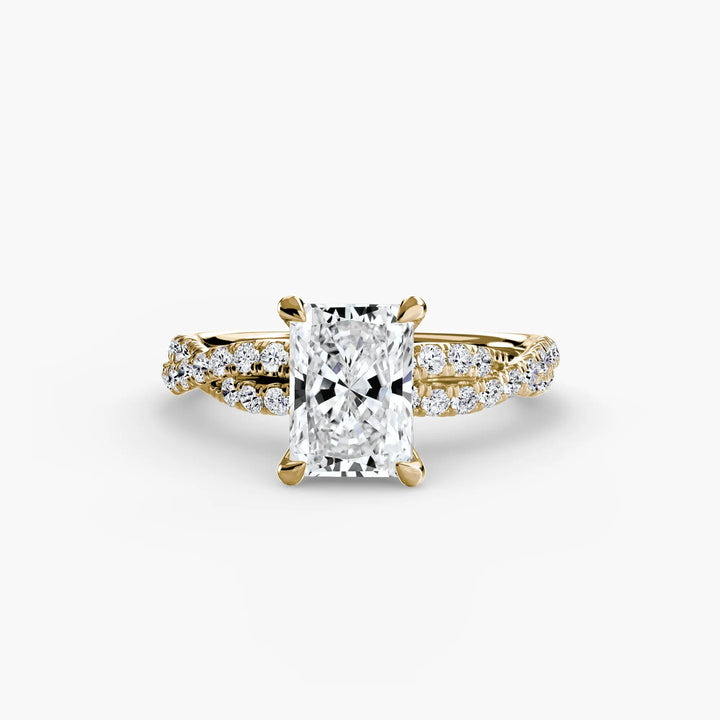The Twisted Pavé Solitaire Roselle Jewelry