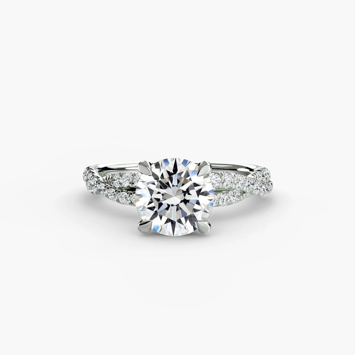 The Twisted Pavé Solitaire Roselle Jewelry