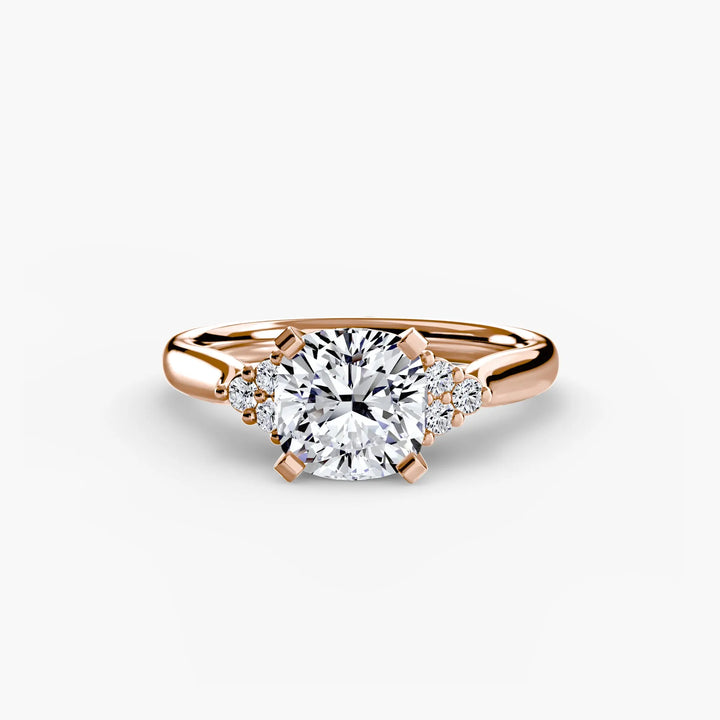 Solitaire with Cluster Shoulders 2 Roselle Jewelry