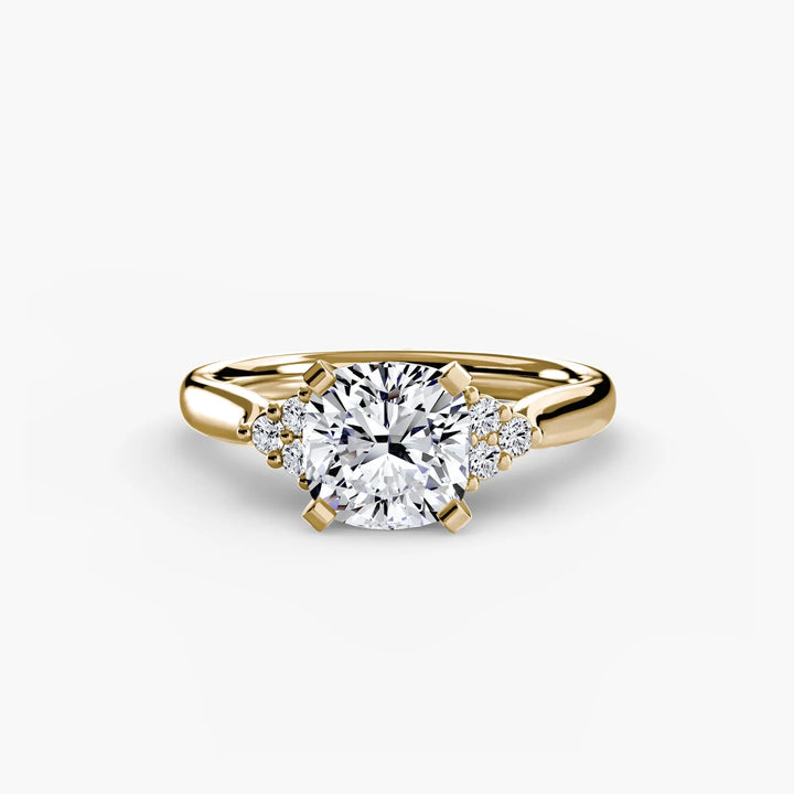 Solitaire with Cluster Shoulders 2 Roselle Jewelry