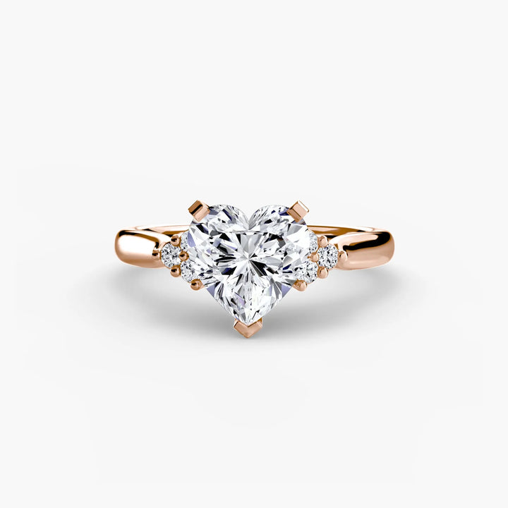 Solitaire with Cluster Shoulders 2 Roselle Jewelry