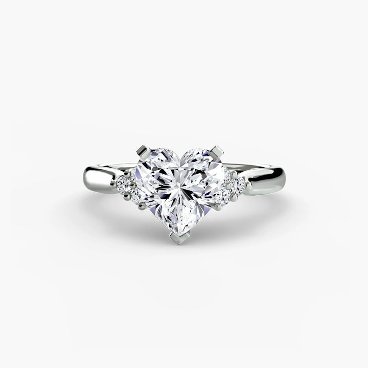 Solitaire with Cluster Shoulders 2 Roselle Jewelry
