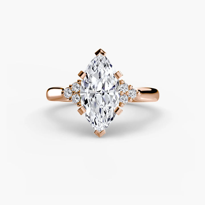 Solitaire with Cluster Shoulders 2 Roselle Jewelry