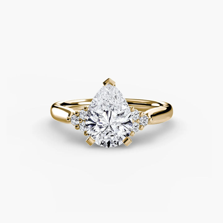 Solitaire with Cluster Shoulders 2 Roselle Jewelry
