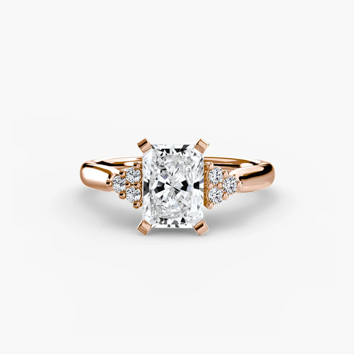 Solitaire with Cluster Shoulders 2 Roselle Jewelry