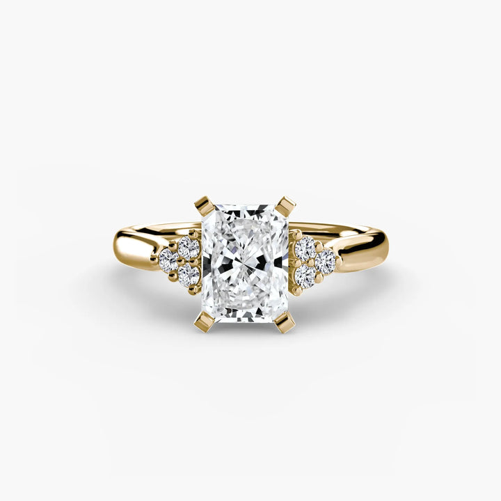 Solitaire with Cluster Shoulders 2 Roselle Jewelry