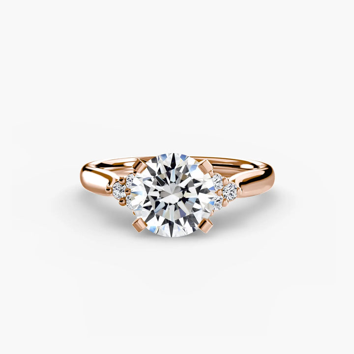 Solitaire with Cluster Shoulders 2 Roselle Jewelry