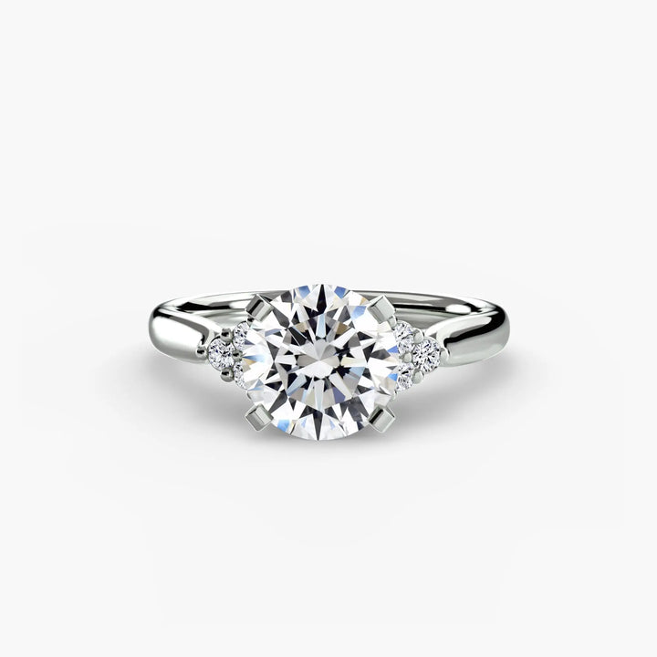 Solitaire with Cluster Shoulders 2 Roselle Jewelry
