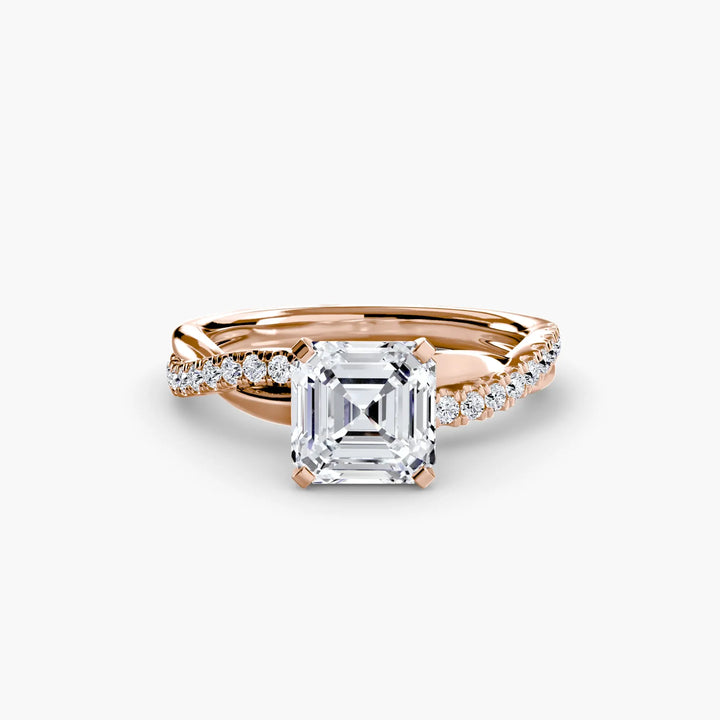 The Emerald Twist Pavé Ring Roselle Jewelry