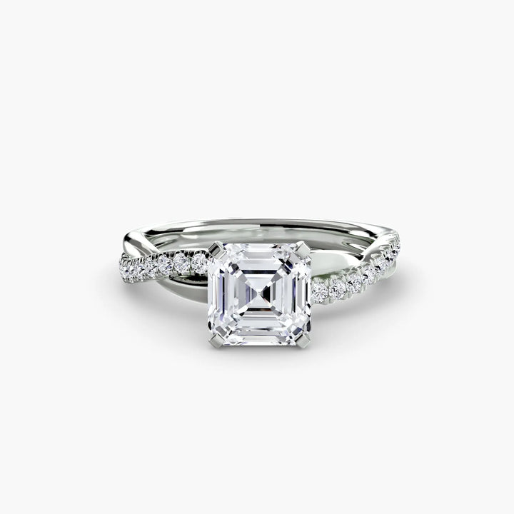 The Emerald Twist Pavé Ring Roselle Jewelry