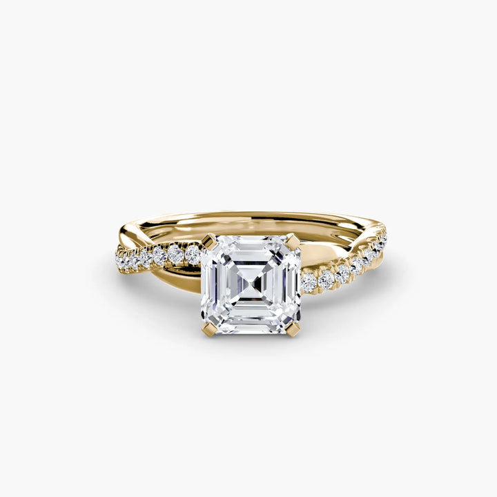 The Emerald Twist Pavé Ring Roselle Jewelry