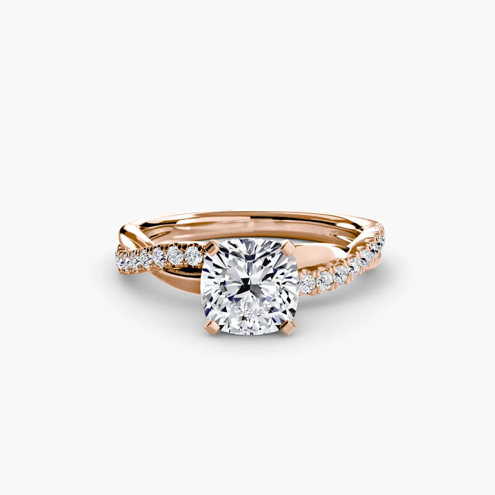 The Emerald Twist Pavé Ring Roselle Jewelry