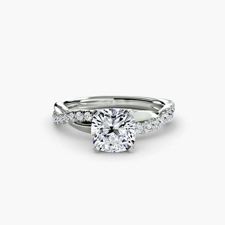 The Emerald Twist Pavé Ring Roselle Jewelry