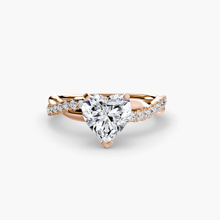The Emerald Twist Pavé Ring Roselle Jewelry