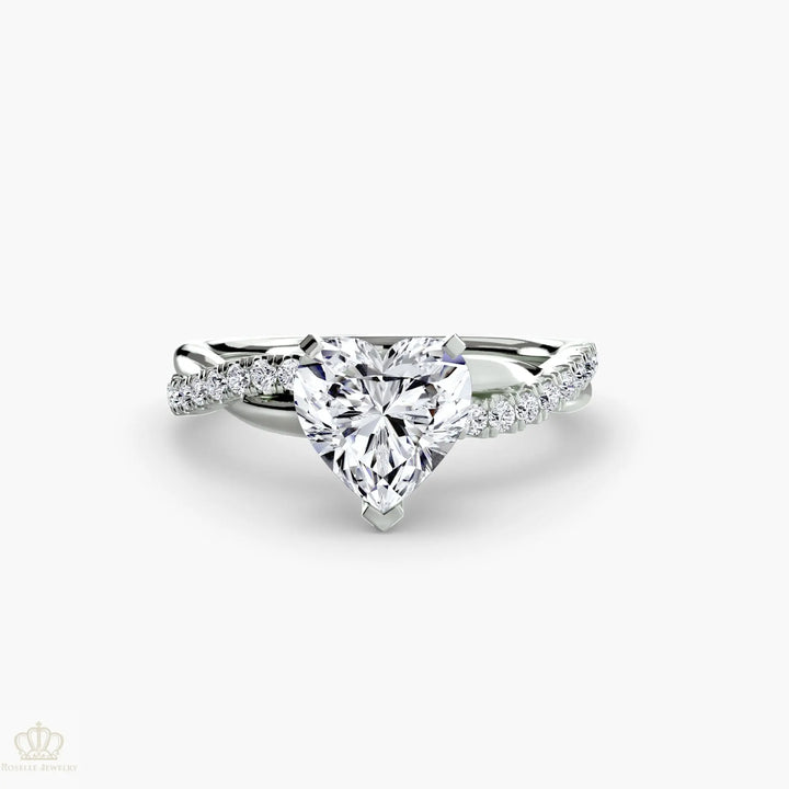 The Emerald Twist Pavé Ring Roselle Jewelry