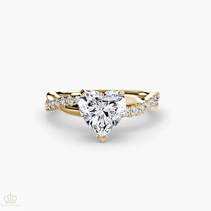 The Emerald Twist Pavé Ring Roselle Jewelry
